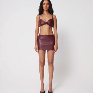 Khy Faux Leather Micro Mini Skirt